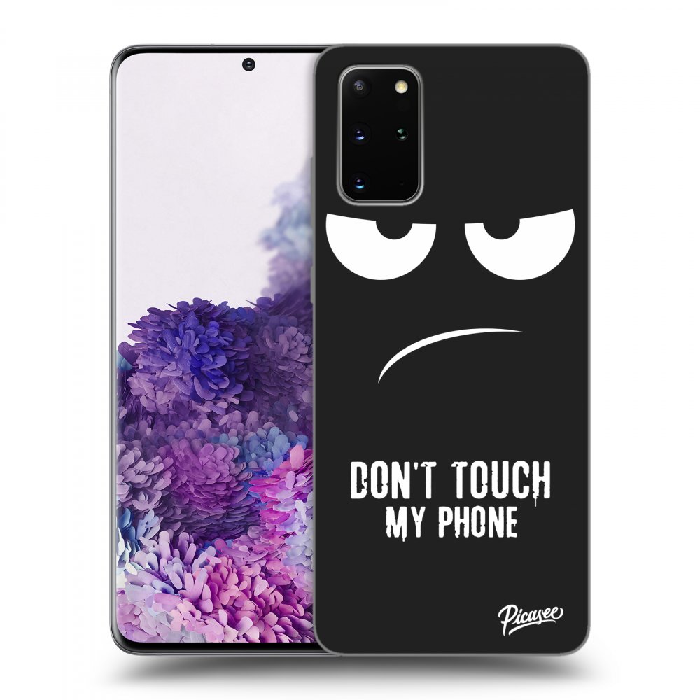 Picasee crna silikonska maskica za Samsung Galaxy S20+ G985F - Don't Touch My Phone