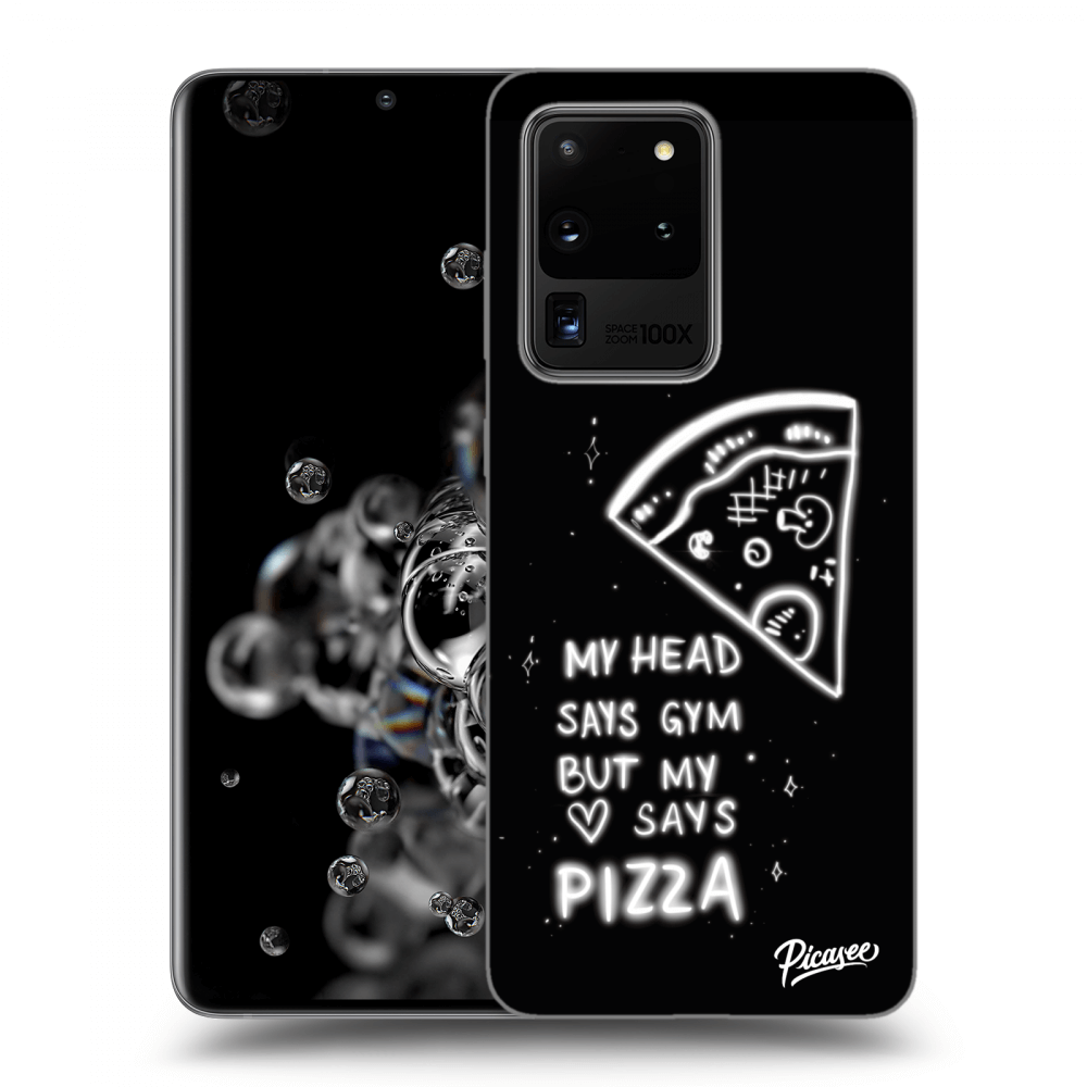 Picasee silikonska prozirna maskica za Samsung Galaxy S20 Ultra 5G G988F - Pizza