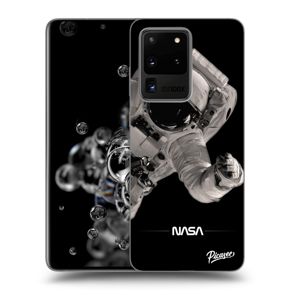 Picasee silikonska prozirna maskica za Samsung Galaxy S20 Ultra 5G G988F - Astronaut Big