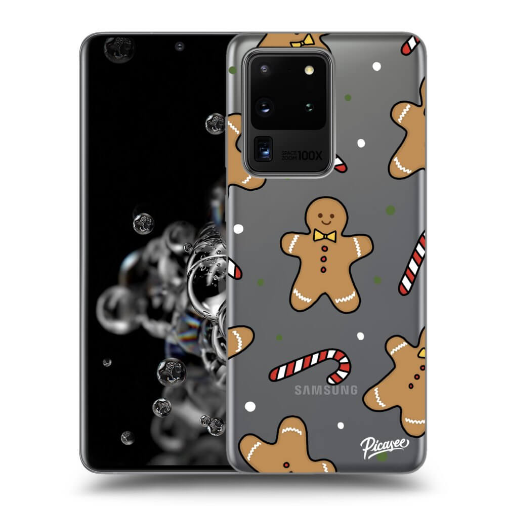 Picasee silikonska prozirna maskica za Samsung Galaxy S20 Ultra 5G G988F - Gingerbread