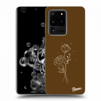Picasee ULTIMATE CASE za Samsung Galaxy S20 Ultra 5G G988F - Brown flowers
