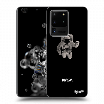 Picasee crna silikonska maskica za Samsung Galaxy S20 Ultra 5G G988F - Astronaut Minimal