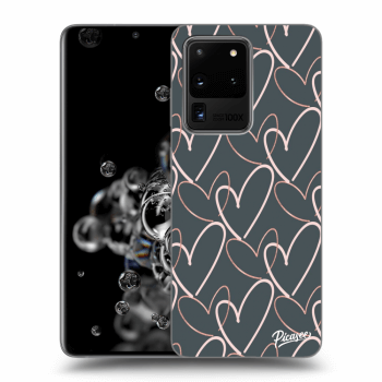 Picasee crna silikonska maskica za Samsung Galaxy S20 Ultra 5G G988F - Lots of love