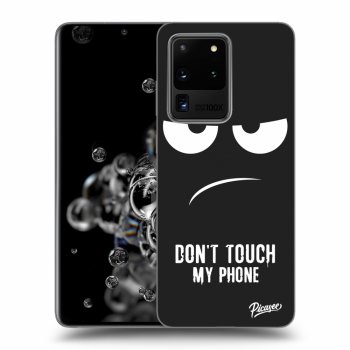 Picasee crna silikonska maskica za Samsung Galaxy S20 Ultra 5G G988F - Don't Touch My Phone