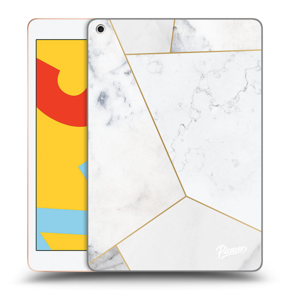 Picasee silikonska prozirna maskica za Apple iPad 10.2" 2019 (7. gen) - White tile