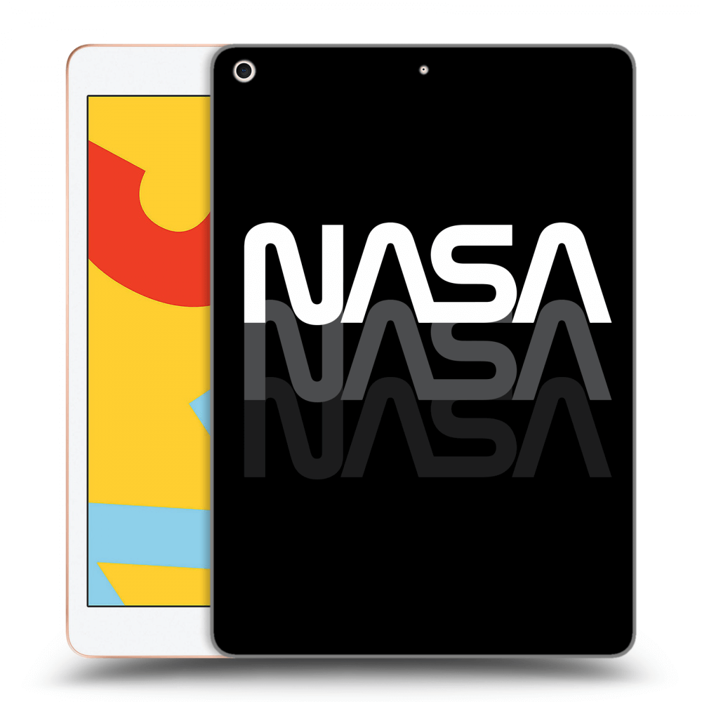 Picasee crna silikonska maskica za Apple iPad 10.2" 2019 (7. gen) - NASA Triple