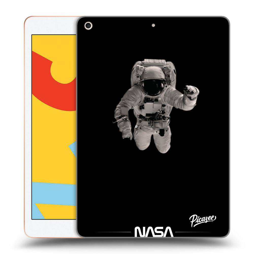Picasee crna silikonska maskica za Apple iPad 10.2" 2019 (7. gen) - Astronaut Minimal