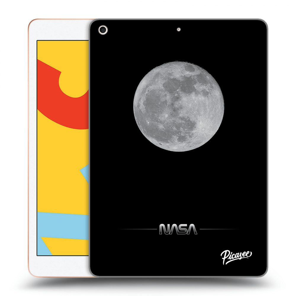 Picasee crna silikonska maskica za Apple iPad 10.2" 2019 (7. gen) - Moon Minimal