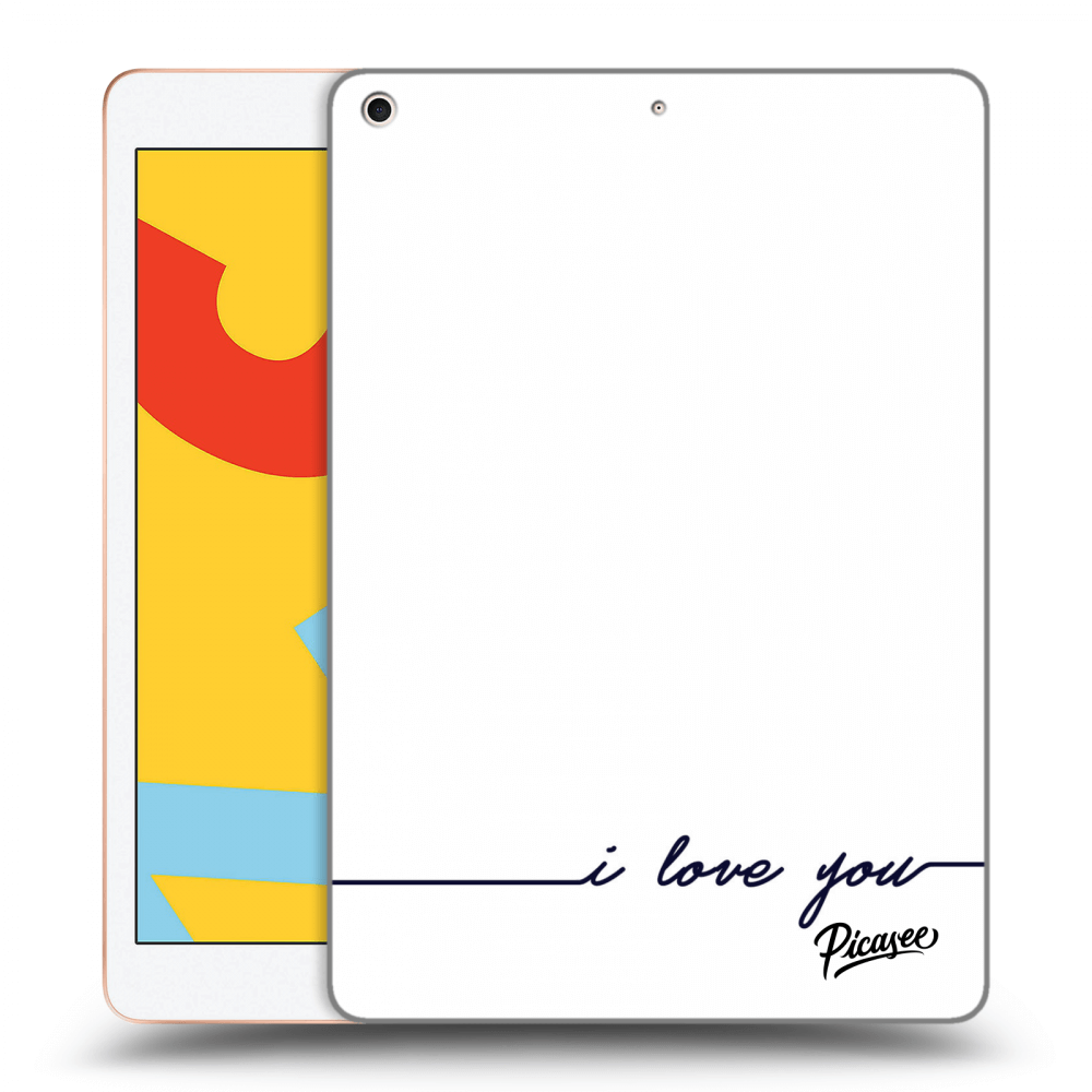 Picasee crna silikonska maskica za Apple iPad 10.2" 2019 (7. gen) - I love you