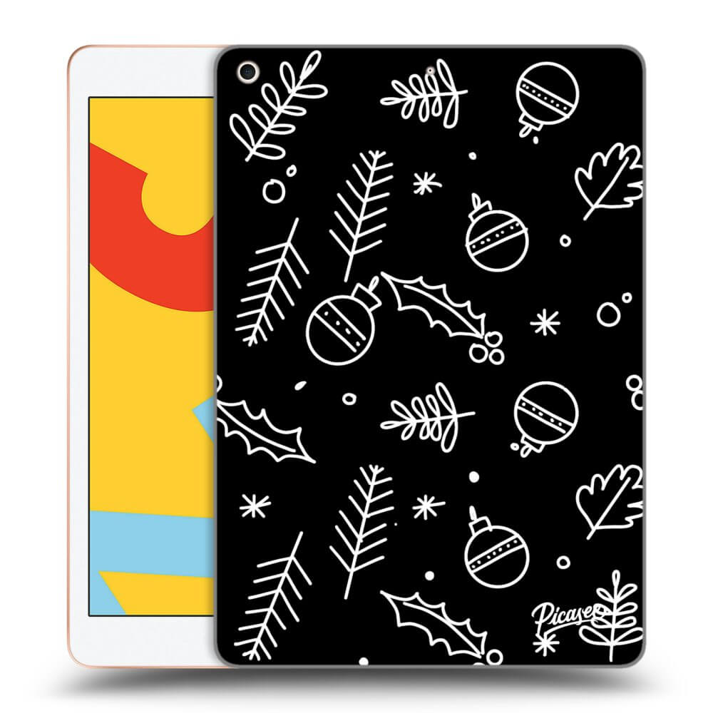 Picasee crna silikonska maskica za Apple iPad 10.2" 2019 (7. gen) - Mistletoe