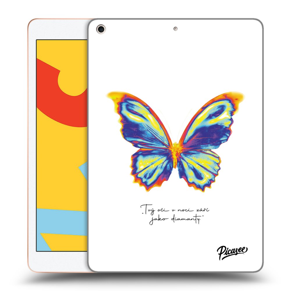 Picasee silikonska prozirna maskica za Apple iPad 10.2" 2019 (7. gen) - Diamanty White