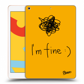 Picasee crna silikonska maskica za Apple iPad 10.2" 2019 (7. gen) - I am fine