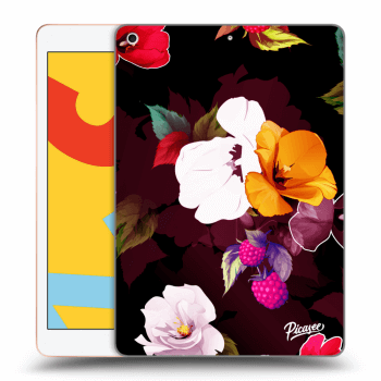 Picasee silikonska prozirna maskica za Apple iPad 10.2" 2019 (7. gen) - Flowers and Berries