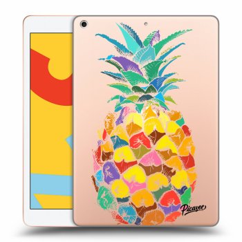 Picasee silikonska prozirna maskica za Apple iPad 10.2" 2019 (7. gen) - Pineapple