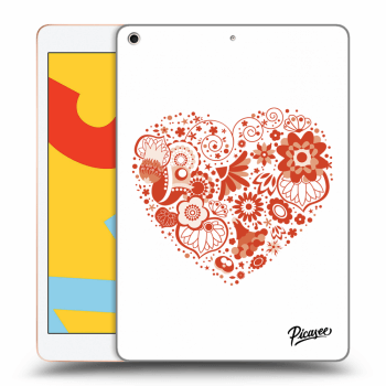 Picasee crna silikonska maskica za Apple iPad 10.2" 2019 (7. gen) - Big heart