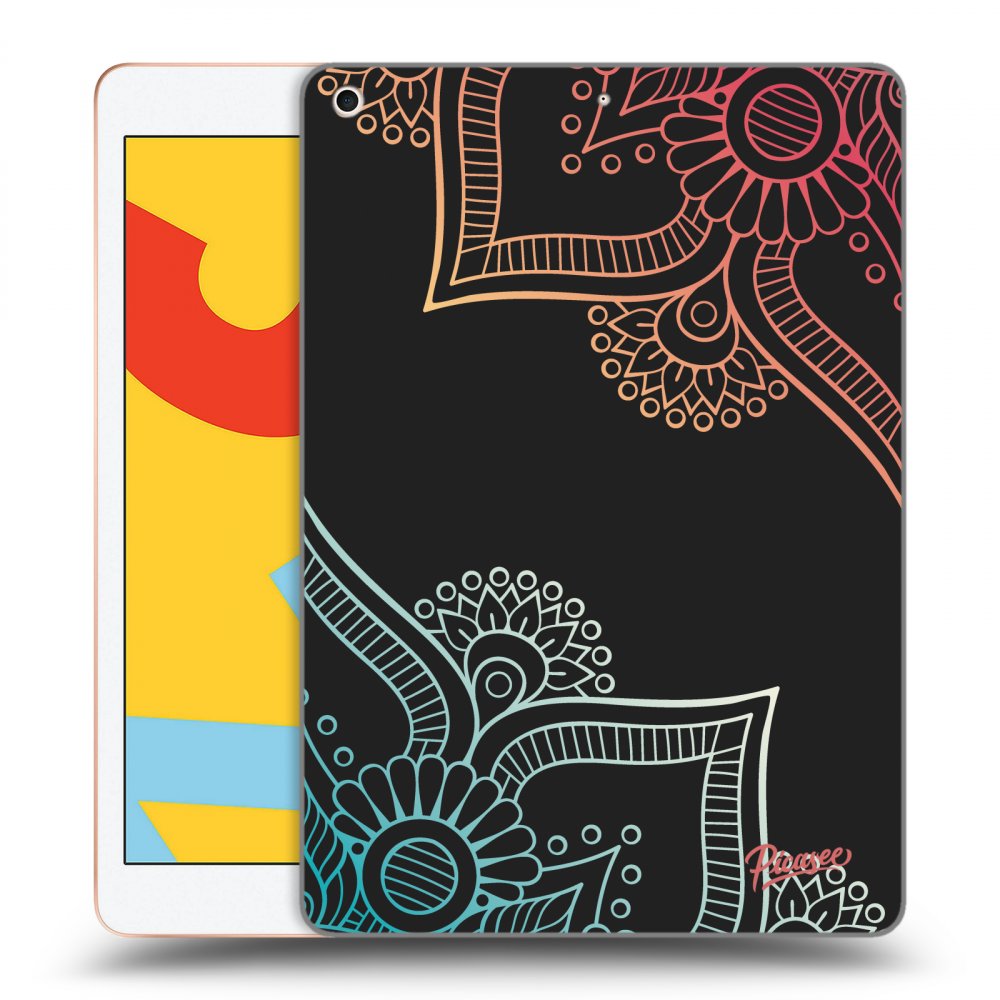 Picasee crna silikonska maskica za Apple iPad 10.2" 2019 (7. gen) - Flowers pattern