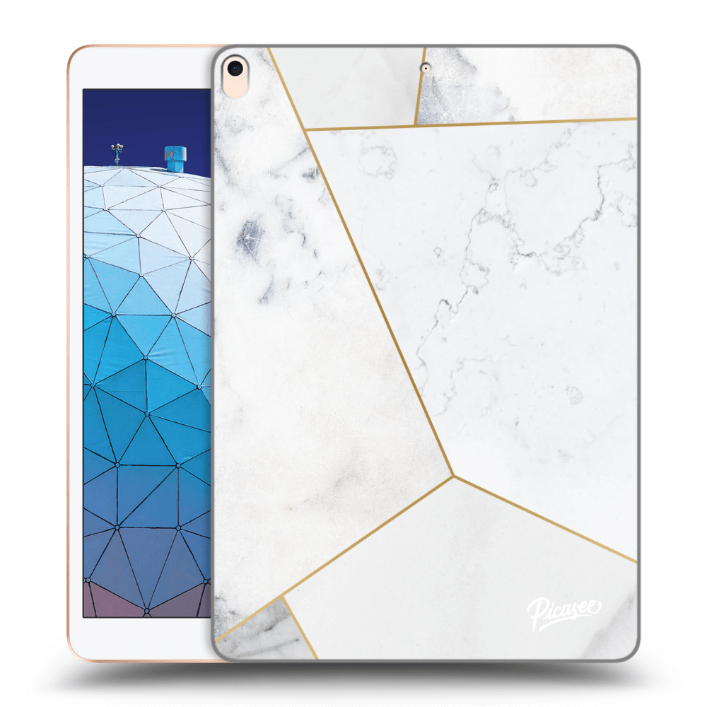 Picasee silikonska prozirna maskica za Apple iPad Air 10.5" 2019 (3.gen) - White tile