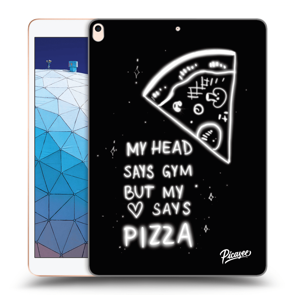 Picasee crna silikonska maskica za Apple iPad Air 10.5" 2019 (3.gen) - Pizza