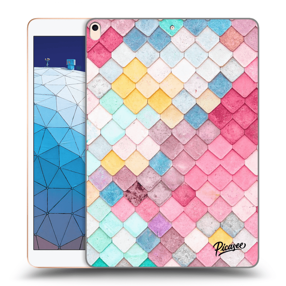 Picasee crna silikonska maskica za Apple iPad Air 10.5" 2019 (3.gen) - Colorful roof