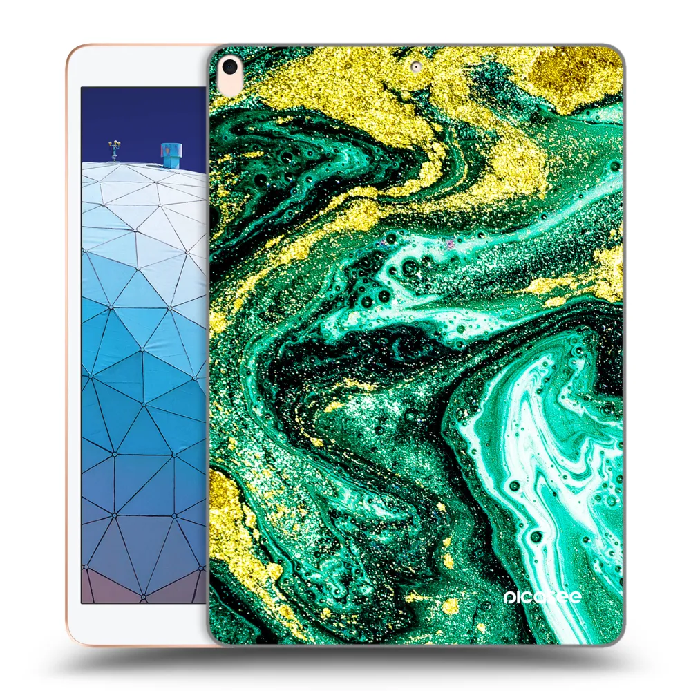 Picasee silikonska prozirna maskica za Apple iPad Air 10.5" 2019 (3.gen) - Green Gold