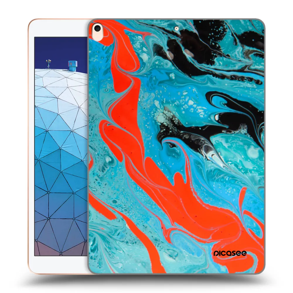 Picasee silikonska prozirna maskica za Apple iPad Air 10.5" 2019 (3.gen) - Blue Magma
