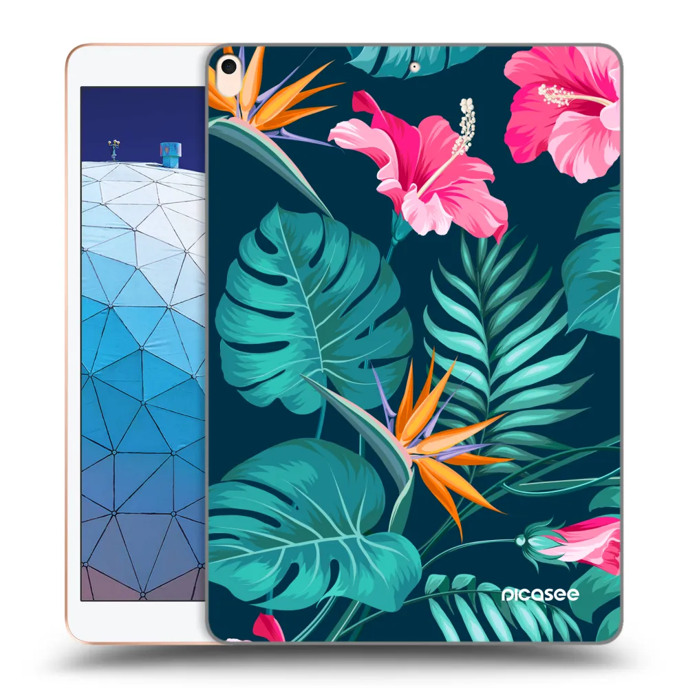 Picasee silikonska prozirna maskica za Apple iPad Air 10.5" 2019 (3.gen) - Pink Monstera