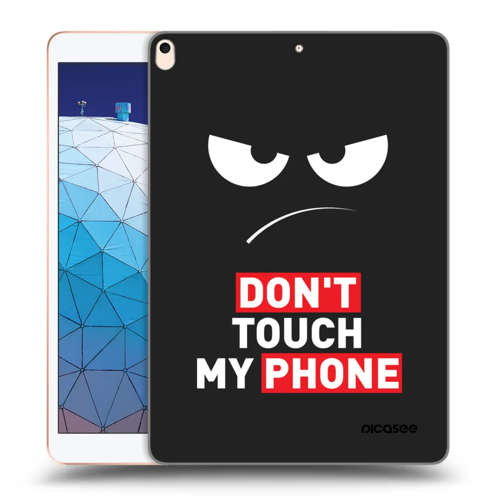 Picasee crna silikonska maskica za Apple iPad Air 10.5" 2019 (3.gen) - Angry Eyes - Transparent