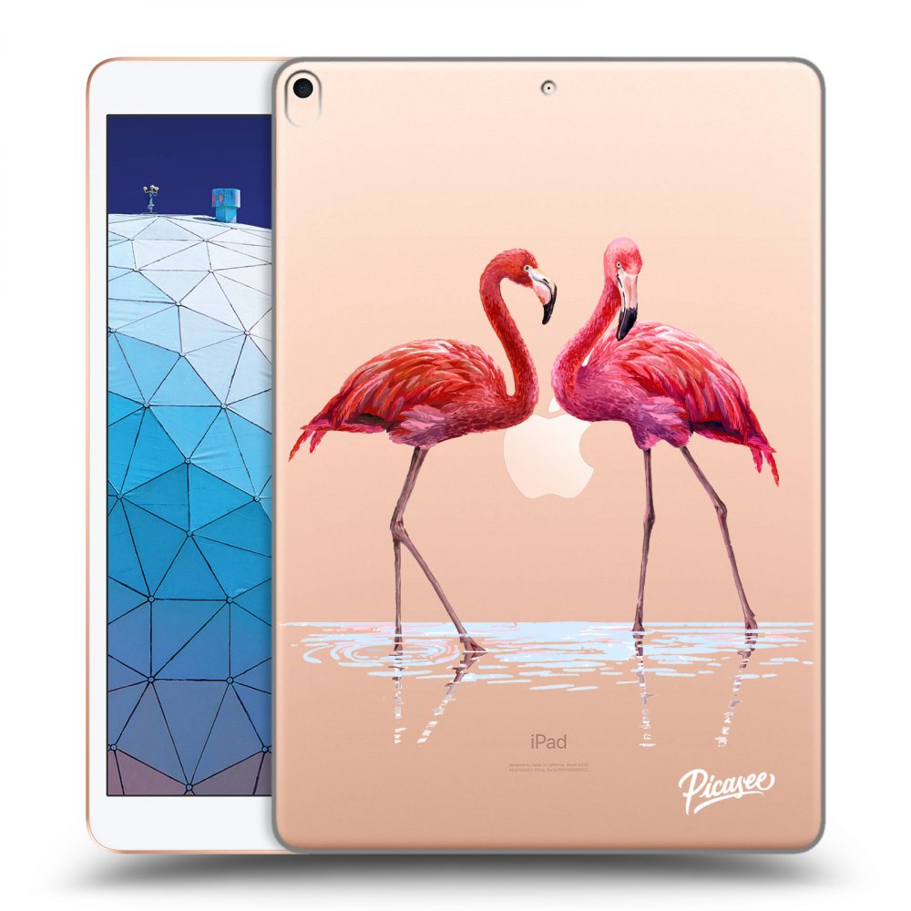 Picasee silikonska prozirna maskica za Apple iPad Air 10.5" 2019 (3.gen) - Flamingos couple
