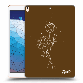 Picasee silikonska prozirna maskica za Apple iPad Air 10.5" 2019 (3.gen) - Brown flowers