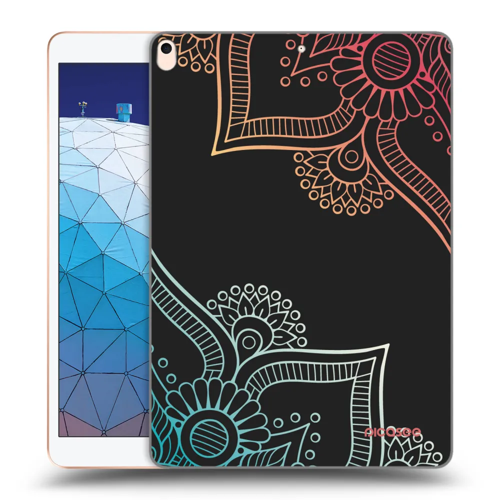 Picasee crna silikonska maskica za Apple iPad Air 10.5" 2019 (3.gen) - Flowers pattern