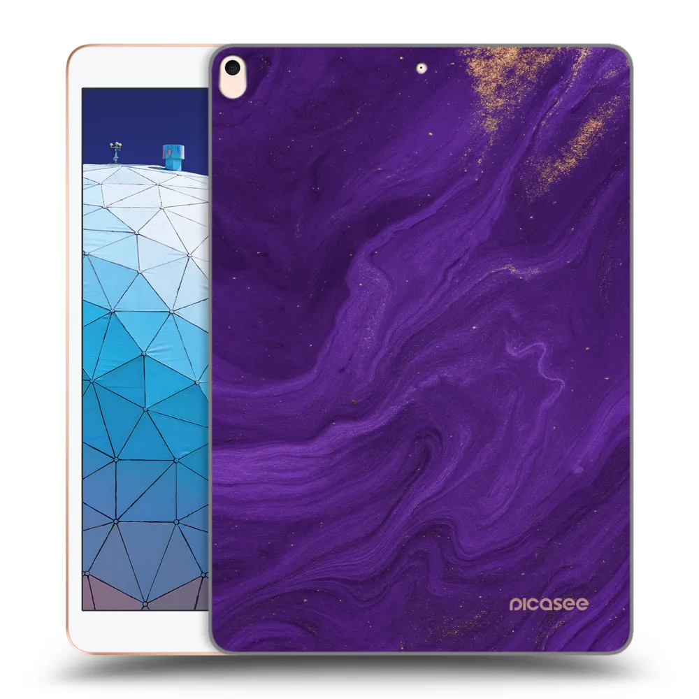 Picasee silikonska prozirna maskica za Apple iPad Air 10.5" 2019 (3.gen) - Purple