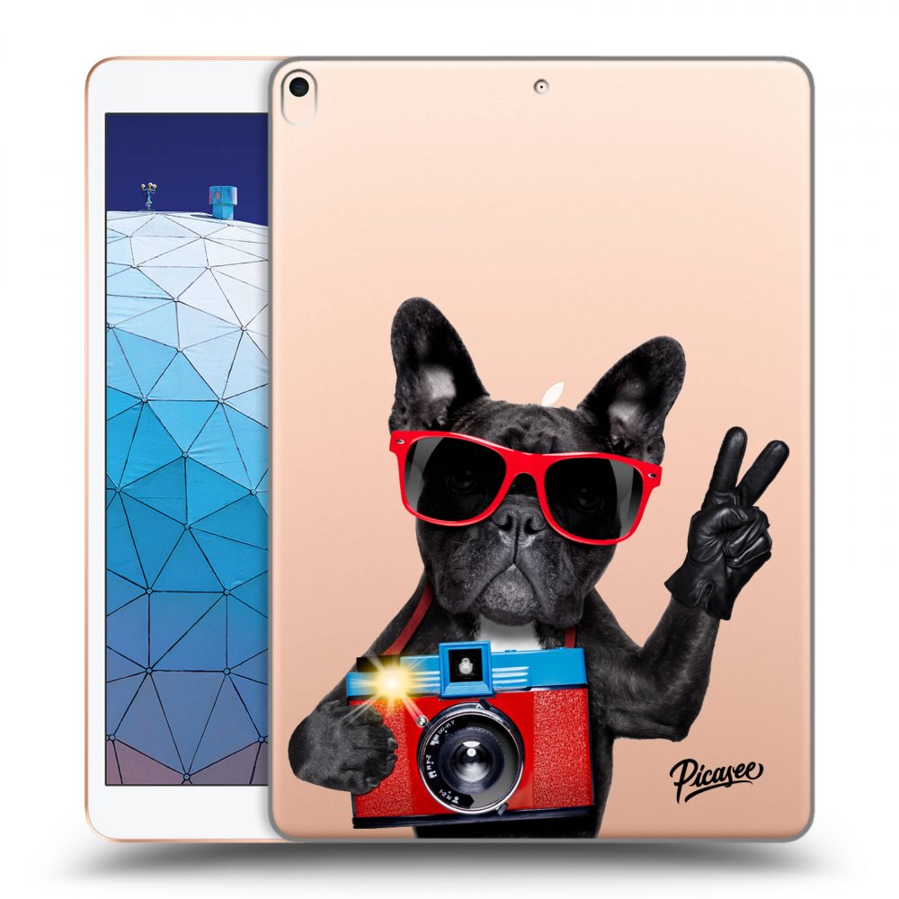 Picasee silikonska prozirna maskica za Apple iPad Air 10.5" 2019 (3.gen) - French Bulldog