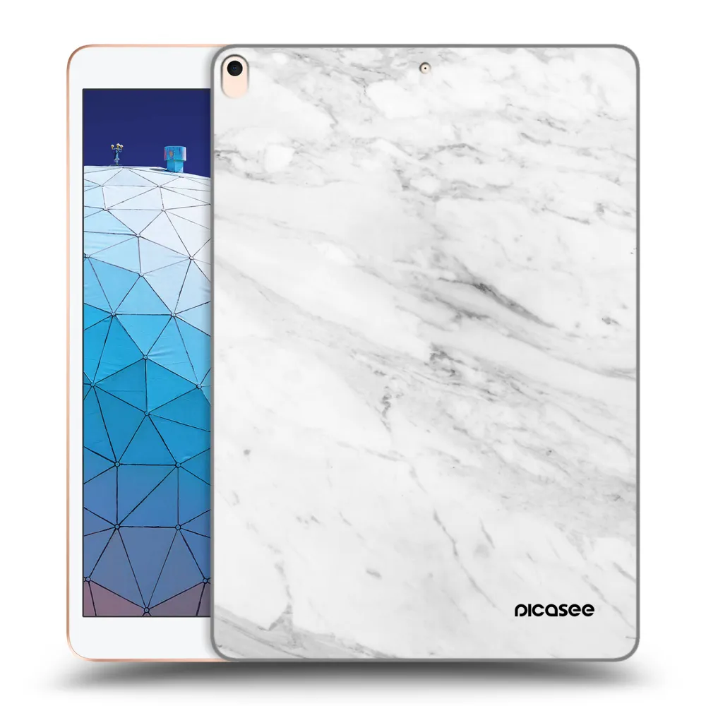 Picasee silikonska prozirna maskica za Apple iPad Air 10.5" 2019 (3.gen) - White marble