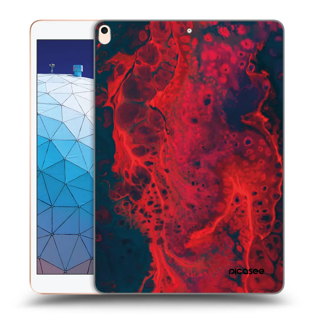 Picasee silikonska prozirna maskica za Apple iPad Air 10.5" 2019 (3.gen) - Organic red