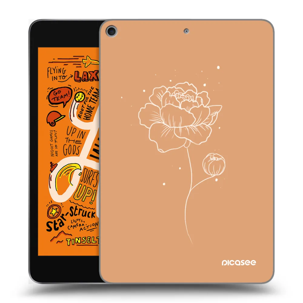 Picasee silikonska prozirna maskica za Apple iPad mini 2019 (5. gen) - Peonies