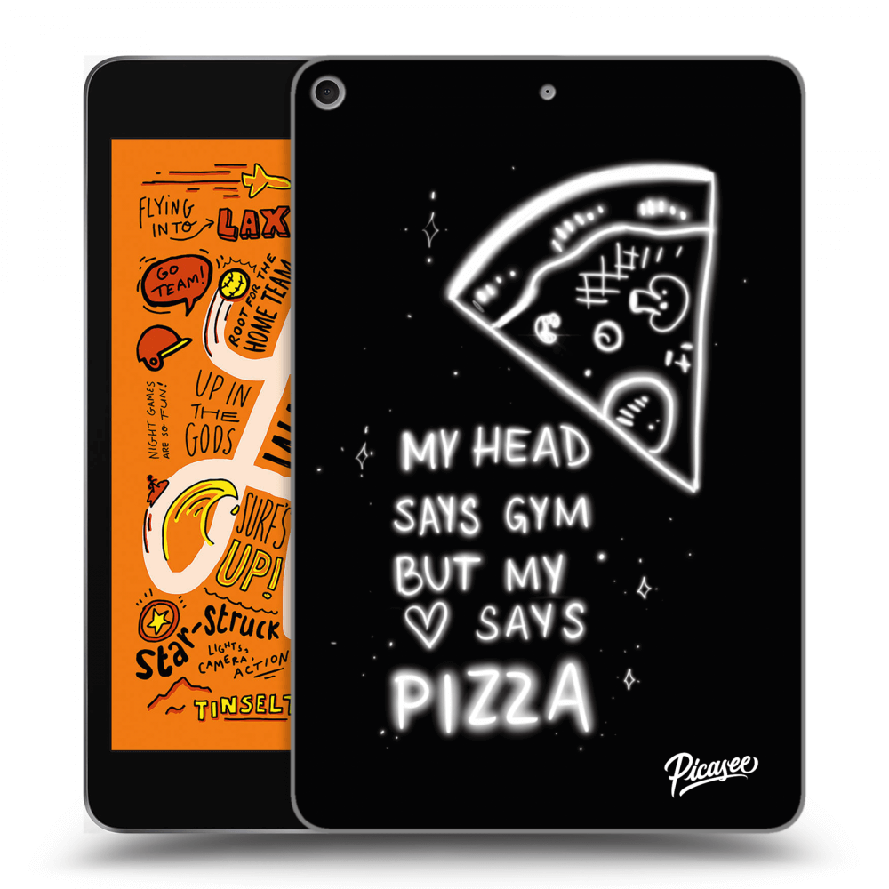 Picasee crna silikonska maskica za Apple iPad mini 2019 (5. gen) - Pizza