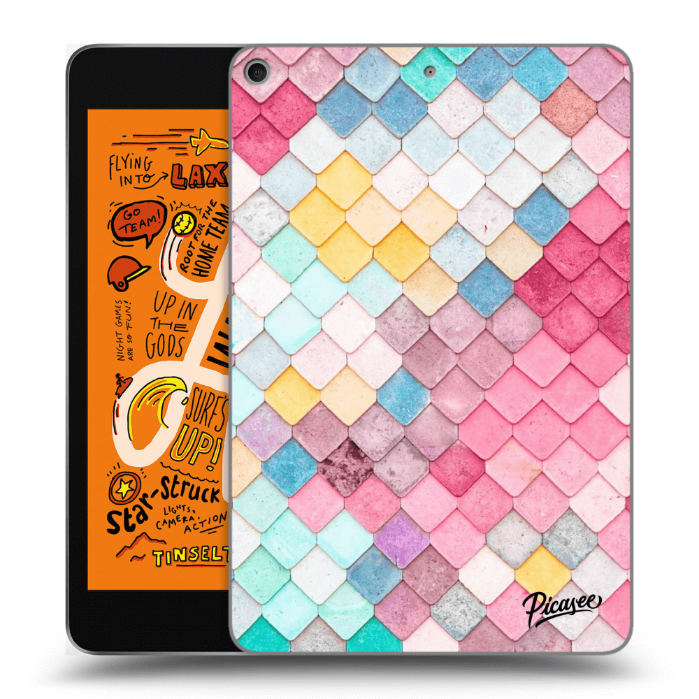 Picasee silikonska prozirna maskica za Apple iPad mini 2019 (5. gen) - Colorful roof