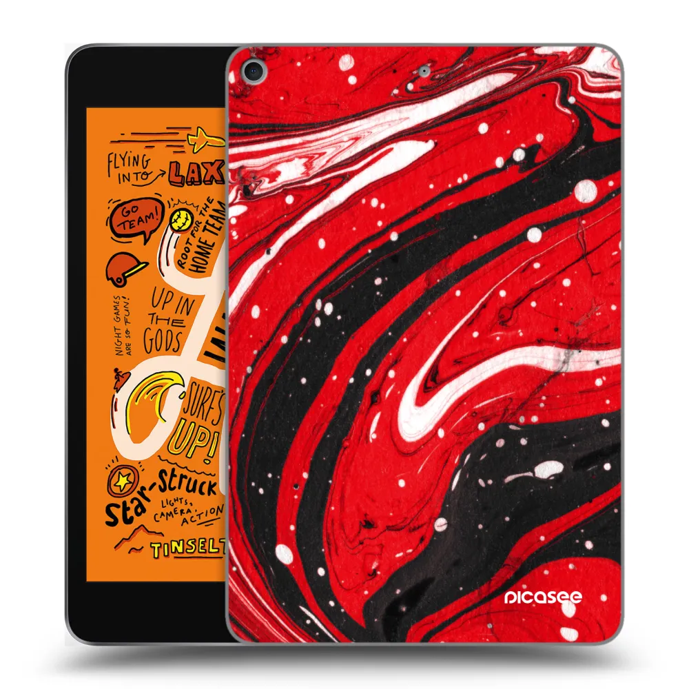 Picasee silikonska prozirna maskica za Apple iPad mini 2019 (5. gen) - Red black