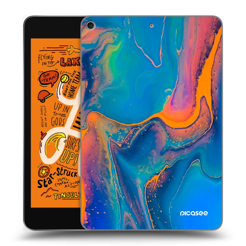 Picasee silikonska prozirna maskica za Apple iPad mini 2019 (5. gen) - Rainbow