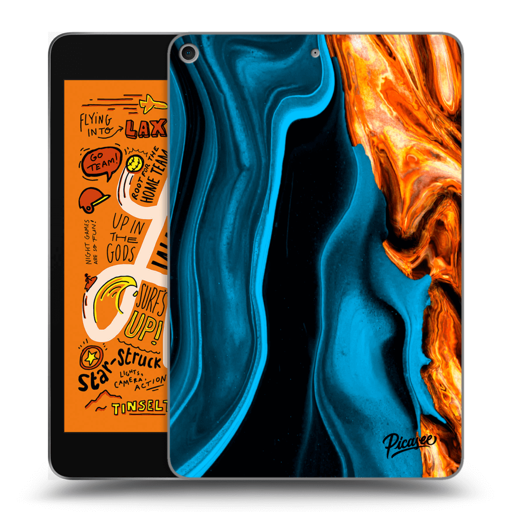 Picasee crna silikonska maskica za Apple iPad mini 2019 (5. gen) - Gold blue