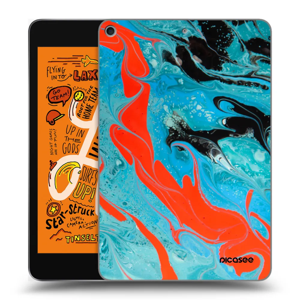 Picasee silikonska prozirna maskica za Apple iPad mini 2019 (5. gen) - Blue Magma