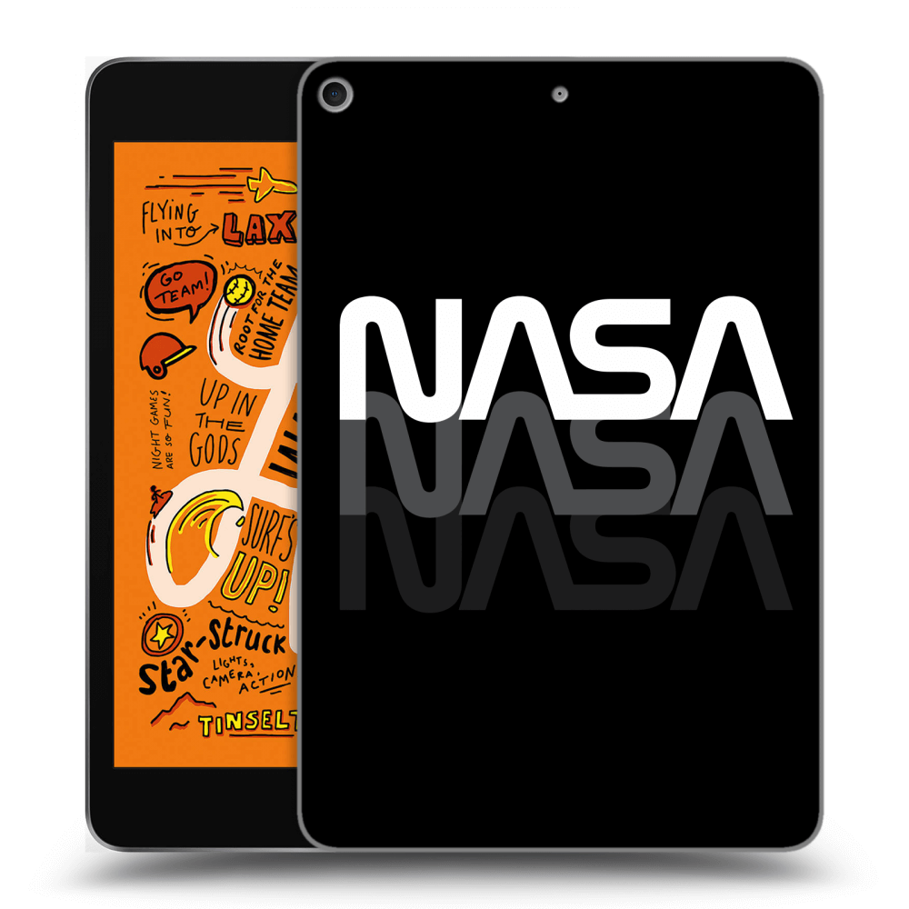 Picasee crna silikonska maskica za Apple iPad mini 2019 (5. gen) - NASA Triple