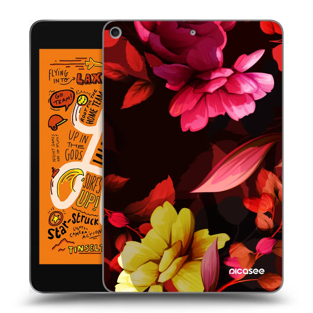 Picasee silikonska prozirna maskica za Apple iPad mini 2019 (5. gen) - Dark Peonny