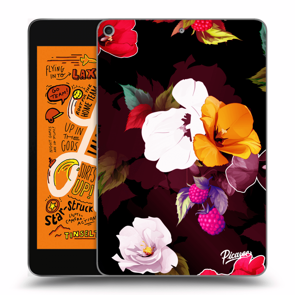Picasee silikonska prozirna maskica za Apple iPad mini 2019 (5. gen) - Flowers and Berries