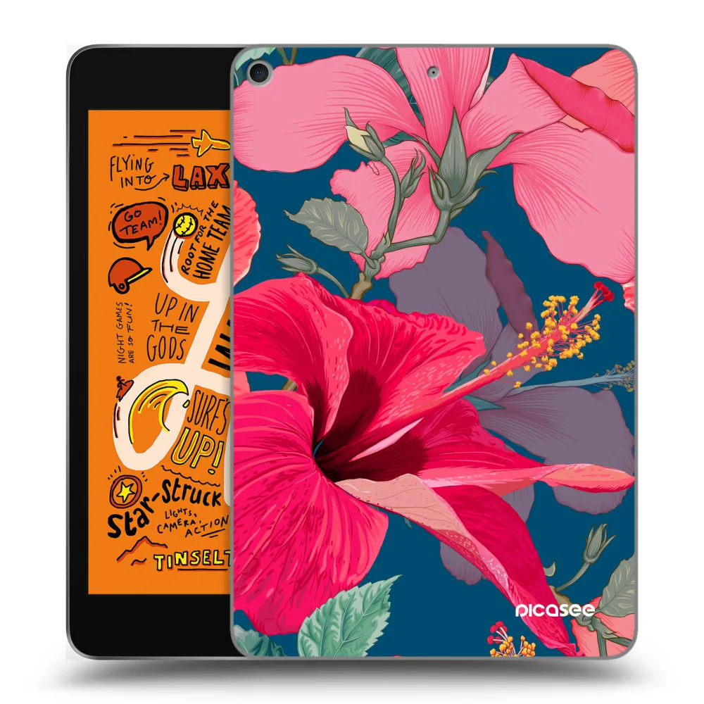 Picasee silikonska prozirna maskica za Apple iPad mini 2019 (5. gen) - Hibiscus
