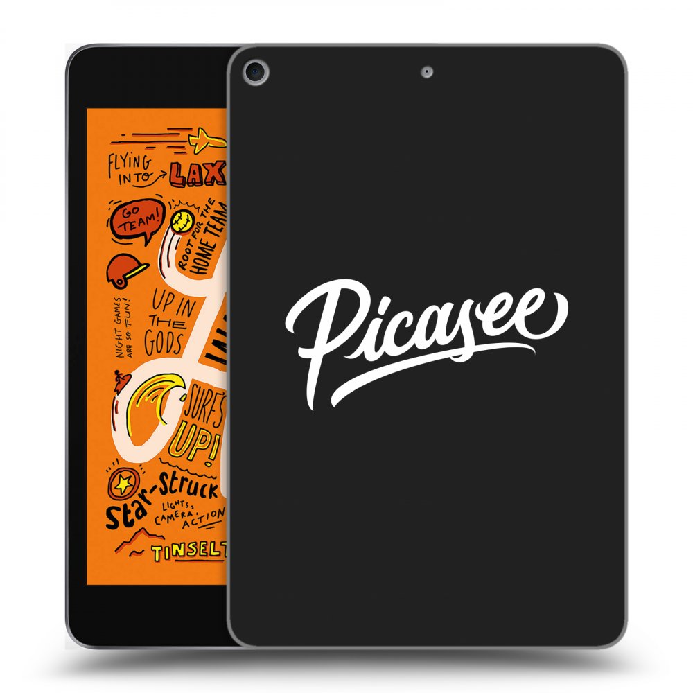 Picasee crna silikonska maskica za Apple iPad mini 2019 (5. gen) - Picasee - old logo - white