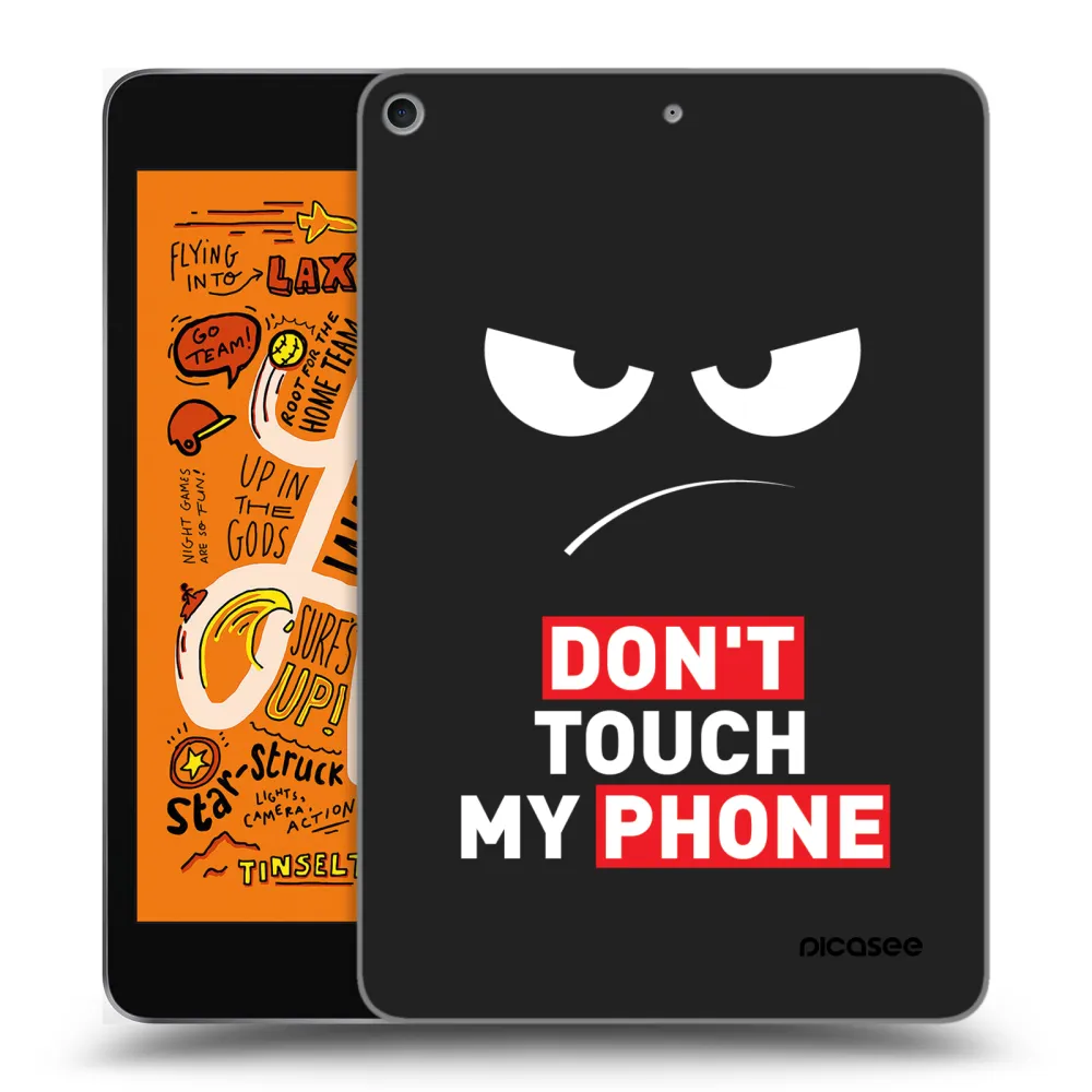 Picasee crna silikonska maskica za Apple iPad mini 2019 (5. gen) - Angry Eyes - Transparent