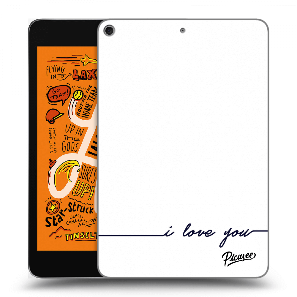 Picasee crna silikonska maskica za Apple iPad mini 2019 (5. gen) - I love you