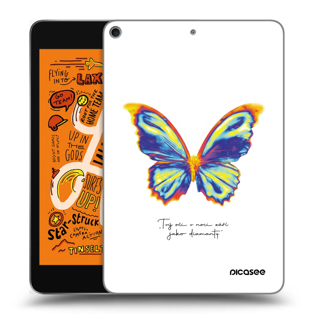 Picasee silikonska prozirna maskica za Apple iPad mini 2019 (5. gen) - Diamanty White