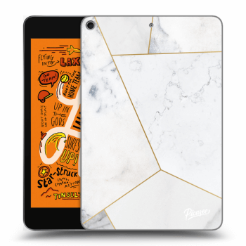 Picasee crna silikonska maskica za Apple iPad mini 2019 (5. gen) - White tile